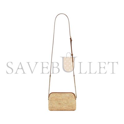 YSL GABY ZIPPED POUCH IN RAFFIA 774293GAAEE2080 (19*13*3.5cm)